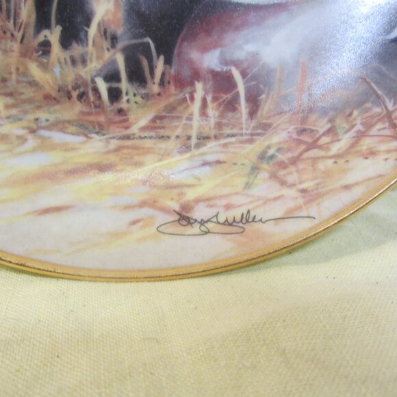 VTG FRANKLIN MINT PLATE, BEGINNERS LUCK, SIGNED - Picture 3 of 6